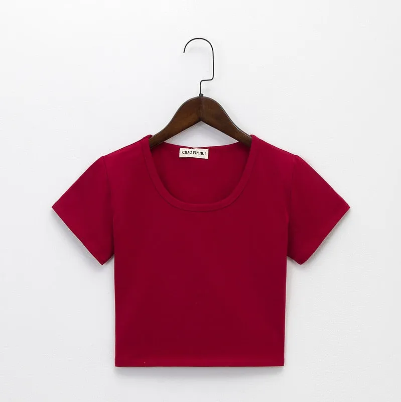 Round Neck Slim Fit Women's T-Shirt with Classic Design