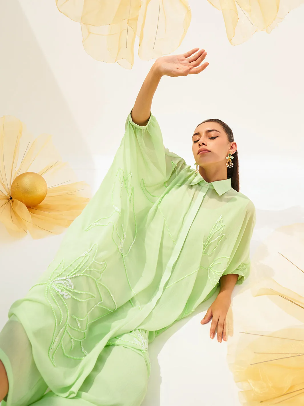 Sage Mirage Kaftan Set