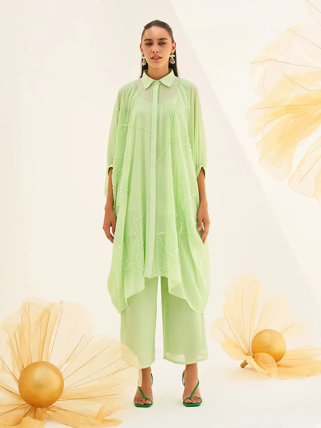 Sage Mirage Kaftan Set