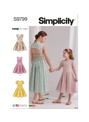 Simplicity Pattern 9799 Child/Girl Dress