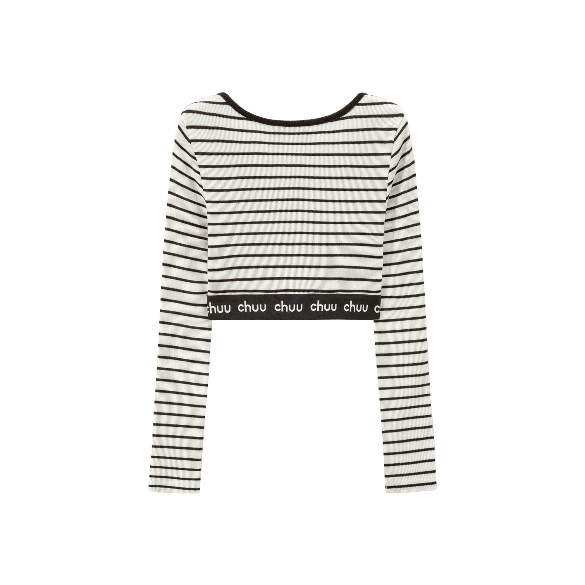 Slim Buttons Crop T-Shirt