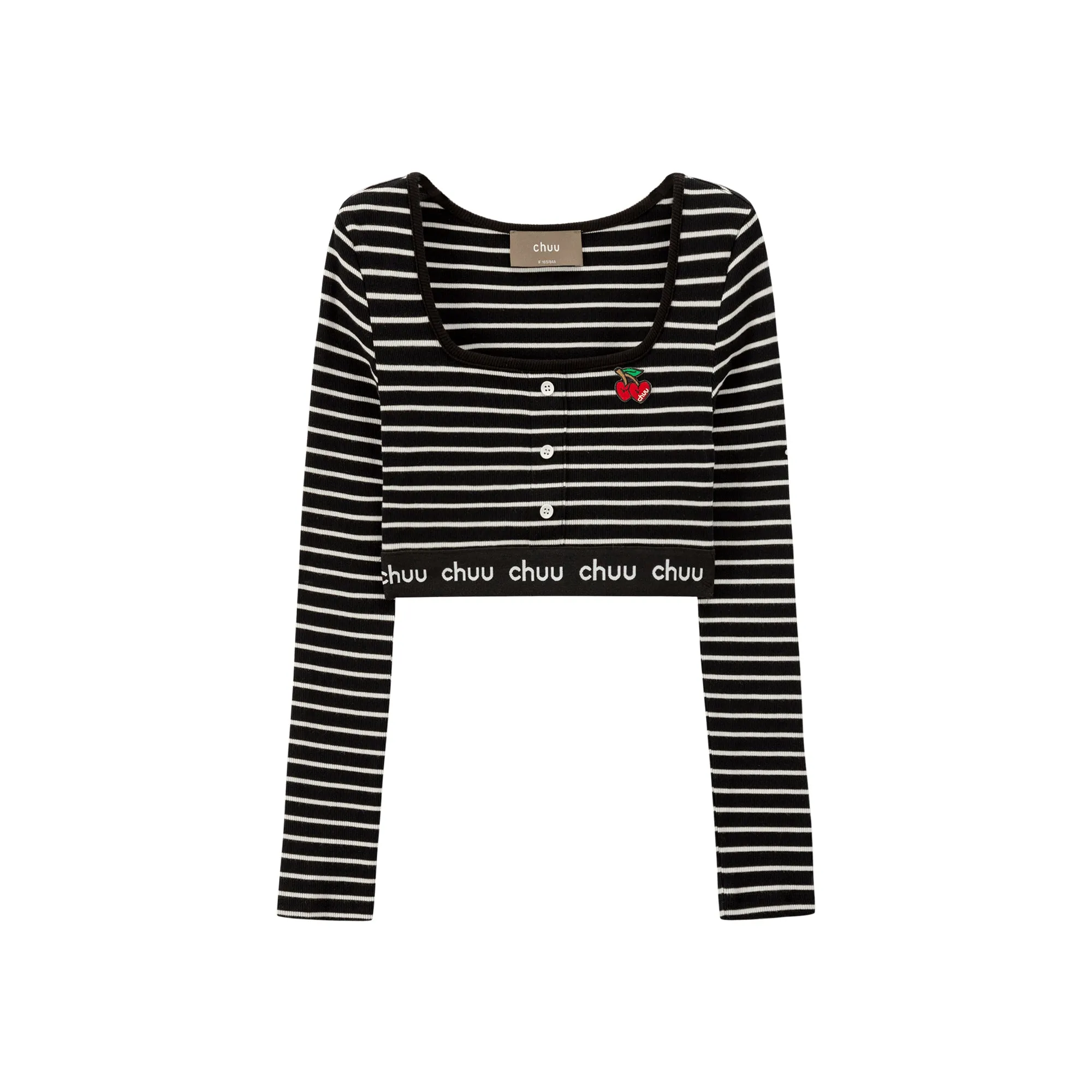 Slim Buttons Crop T-Shirt