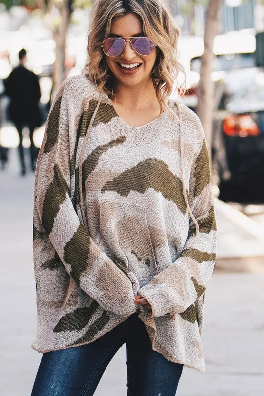 Soft Camo Pullover Top