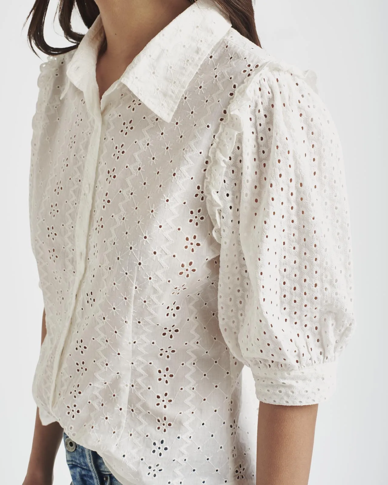Splendid x Cella Jane Eyelet Button Down
