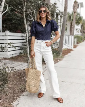 Splendid x Cella Jane Eyelet Button Down