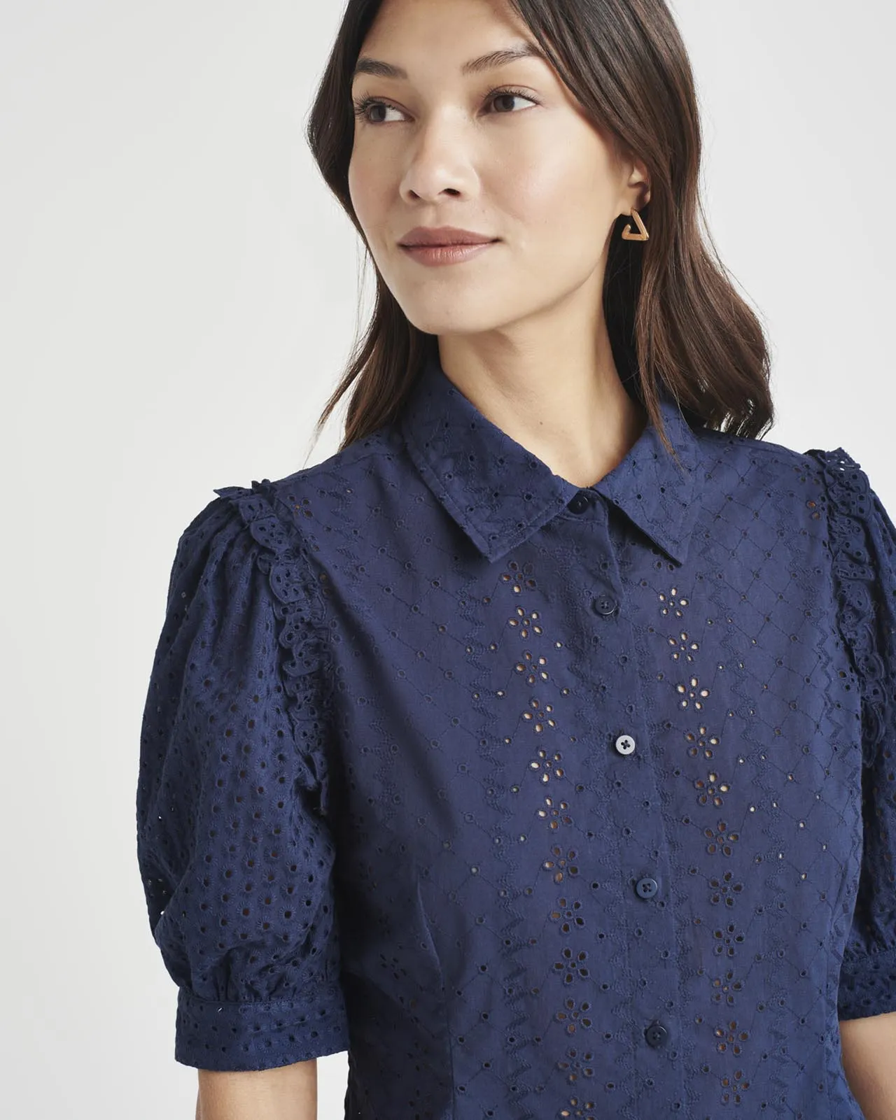 Splendid x Cella Jane Eyelet Button Down