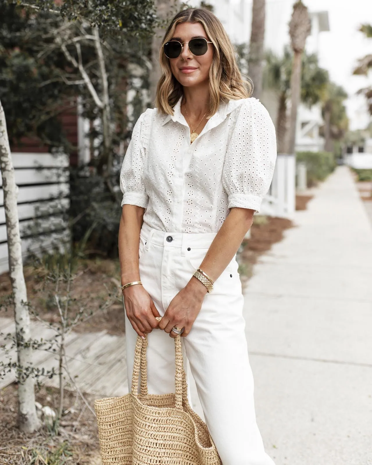 Splendid x Cella Jane Eyelet Button Down