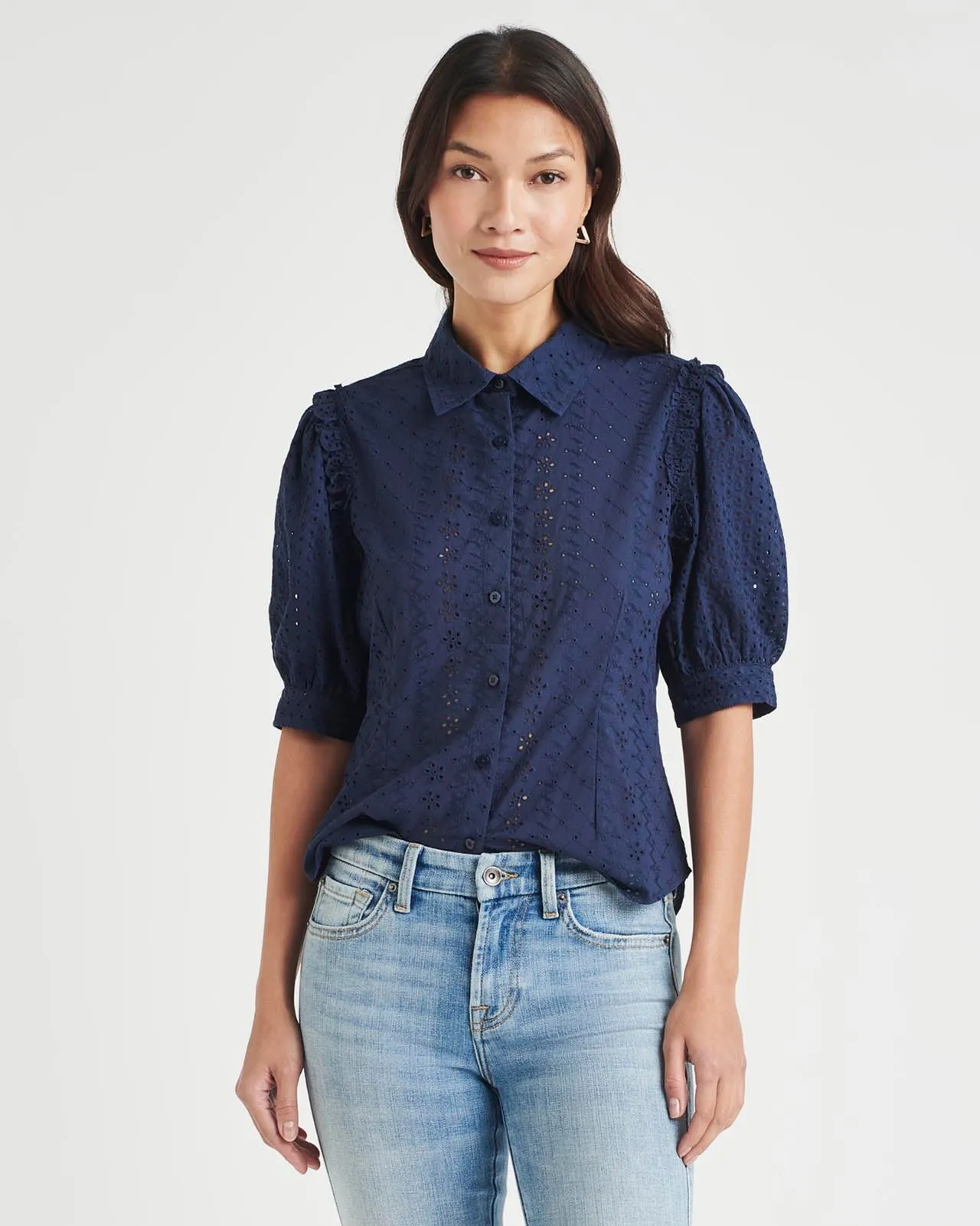 Splendid x Cella Jane Eyelet Button Down