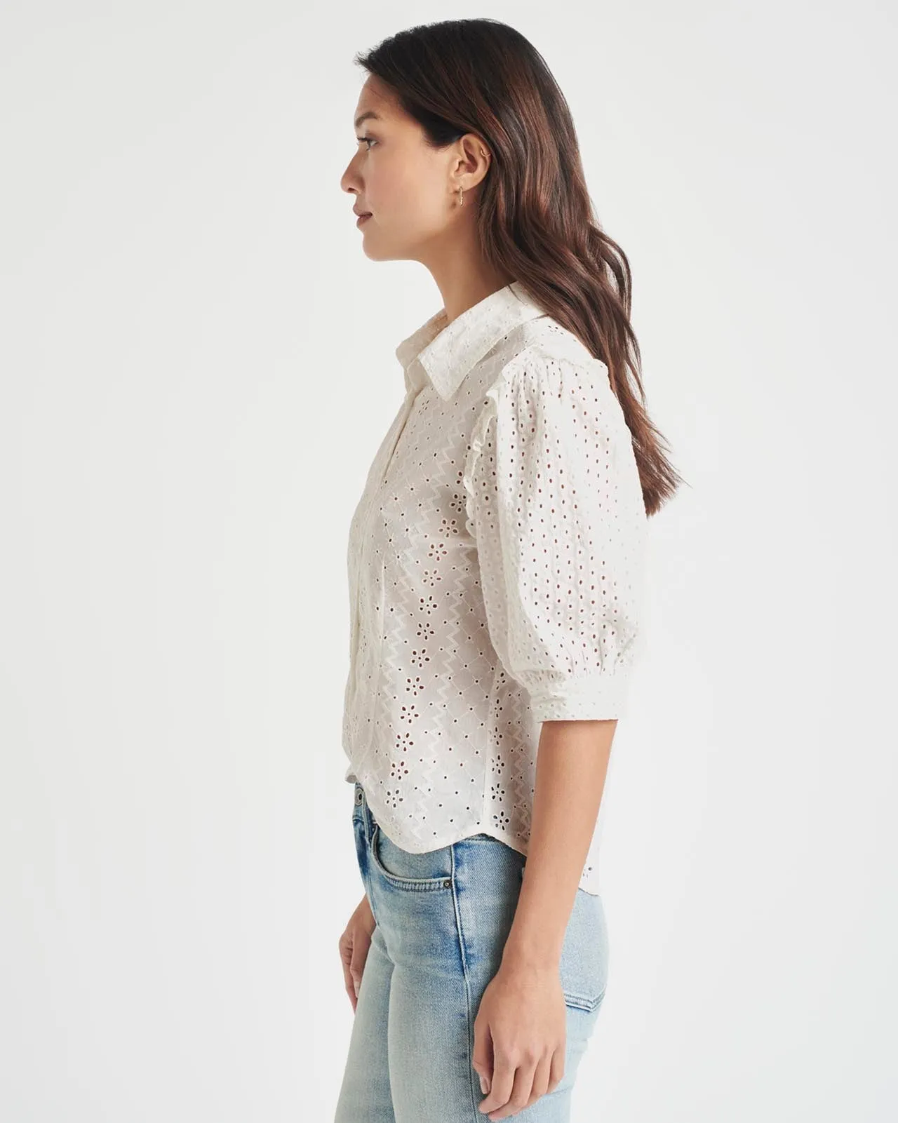 Splendid x Cella Jane Eyelet Button Down