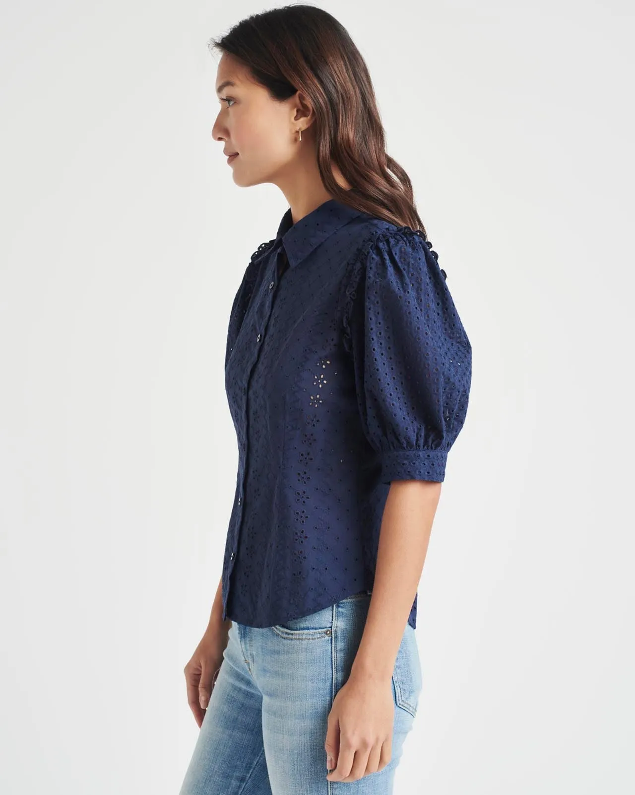 Splendid x Cella Jane Eyelet Button Down