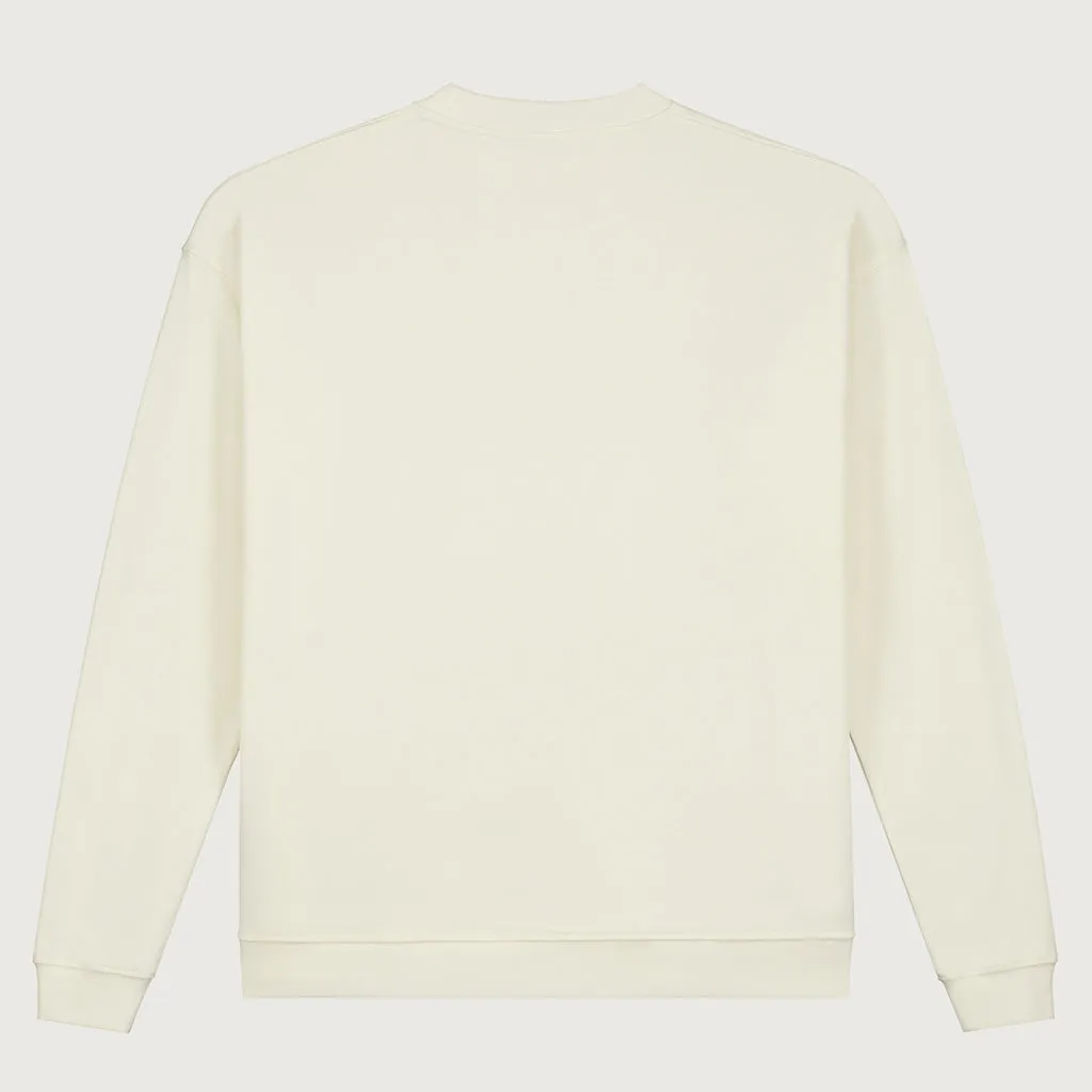 Sweater Dropped Shoulder Cream Adult