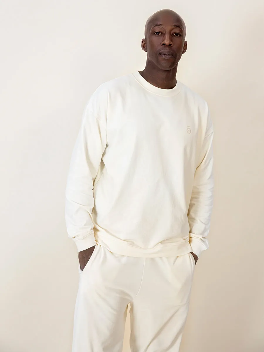 Sweater Dropped Shoulder Cream Adult