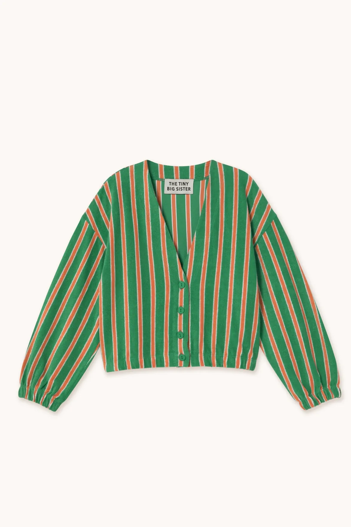 The Tiny Big Sister Towelling Striped Bomber Jacket