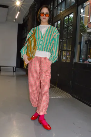 The Tiny Big Sister Towelling Striped Bomber Jacket