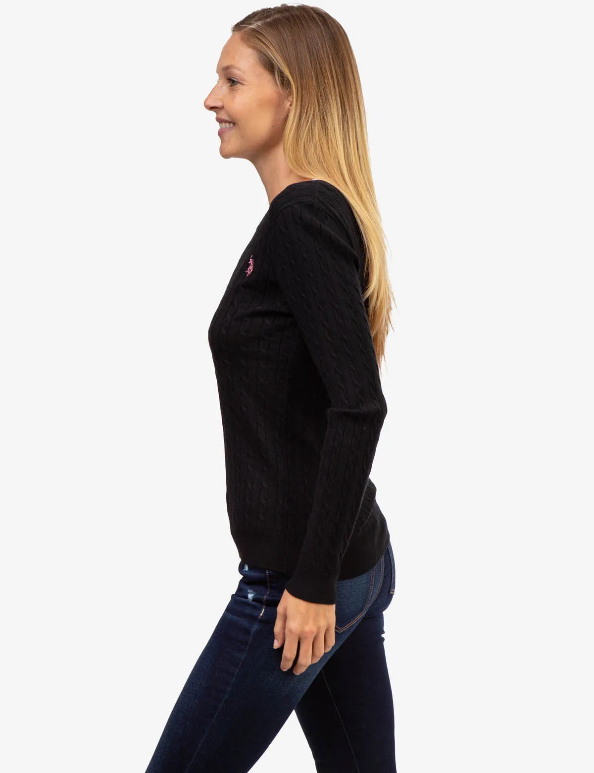 TIPPED SOFT CABLE CREW NECK SWEATER