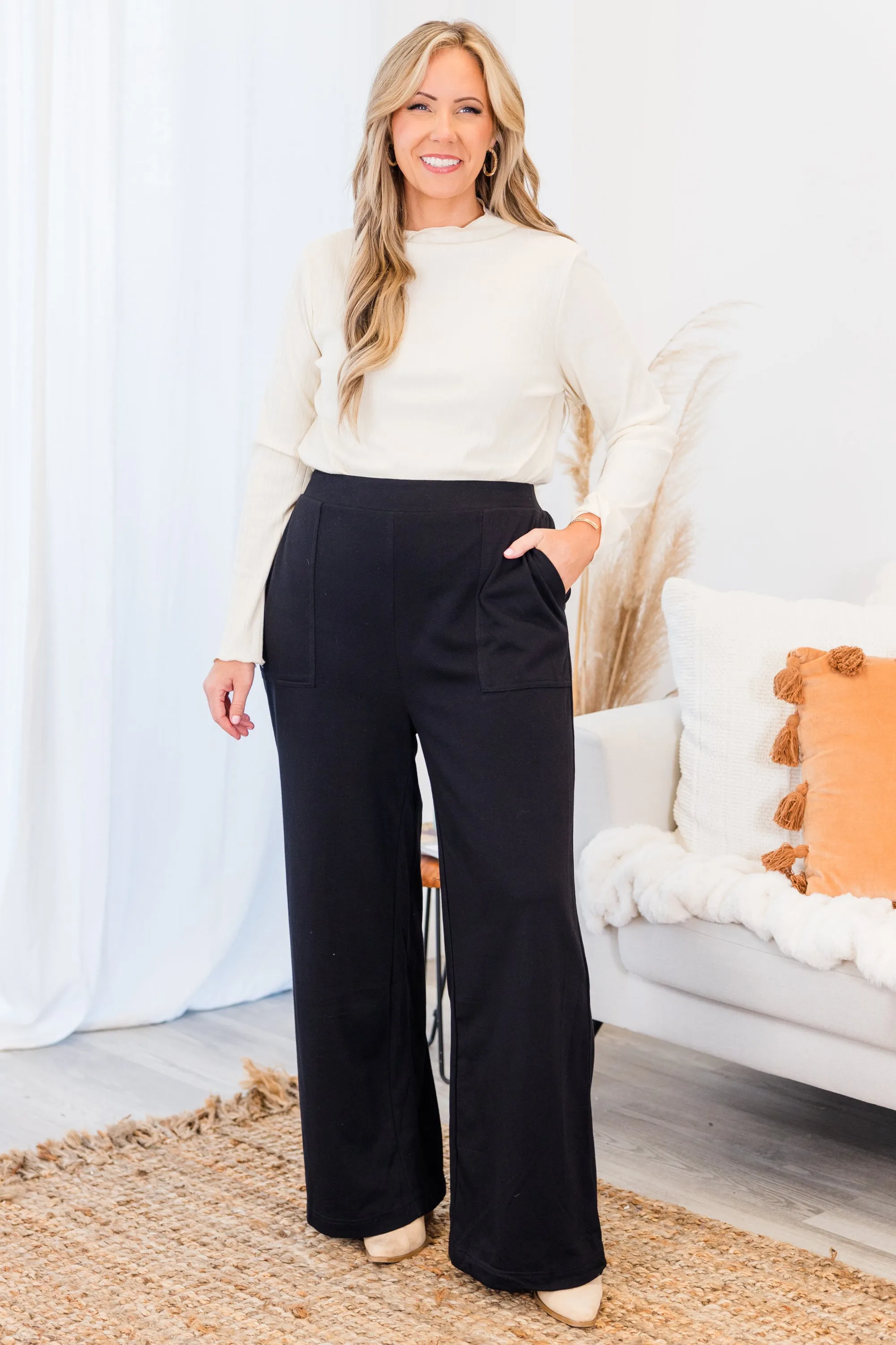 Two Steps Ahead Pants, Black