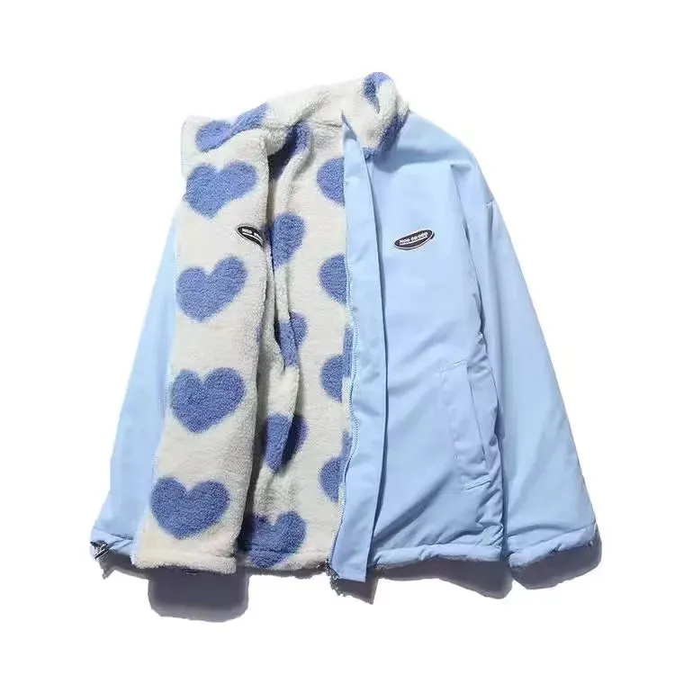 Women Heart Fleece Jacket