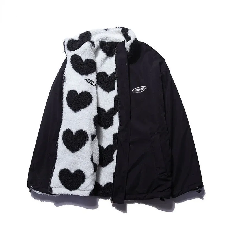 Women Heart Fleece Jacket