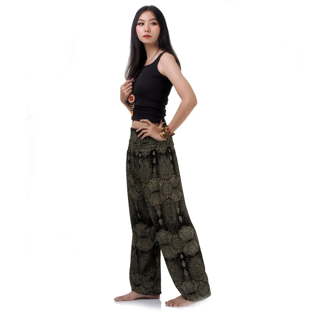 Women’s Mandala Harem Pants Black Night Sky