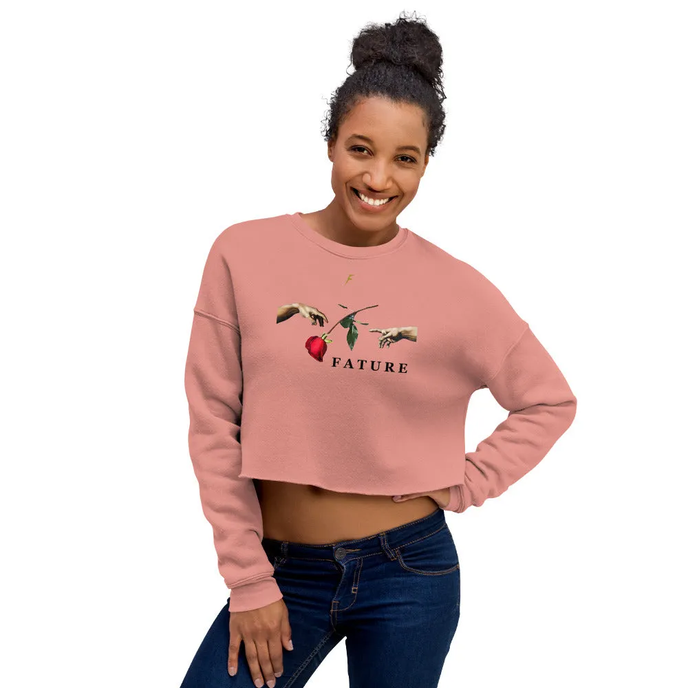 Women's "Hand of God" Fature Crop Sweatshirt
