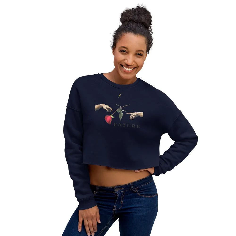 Women's "Hand of God" Fature Crop Sweatshirt