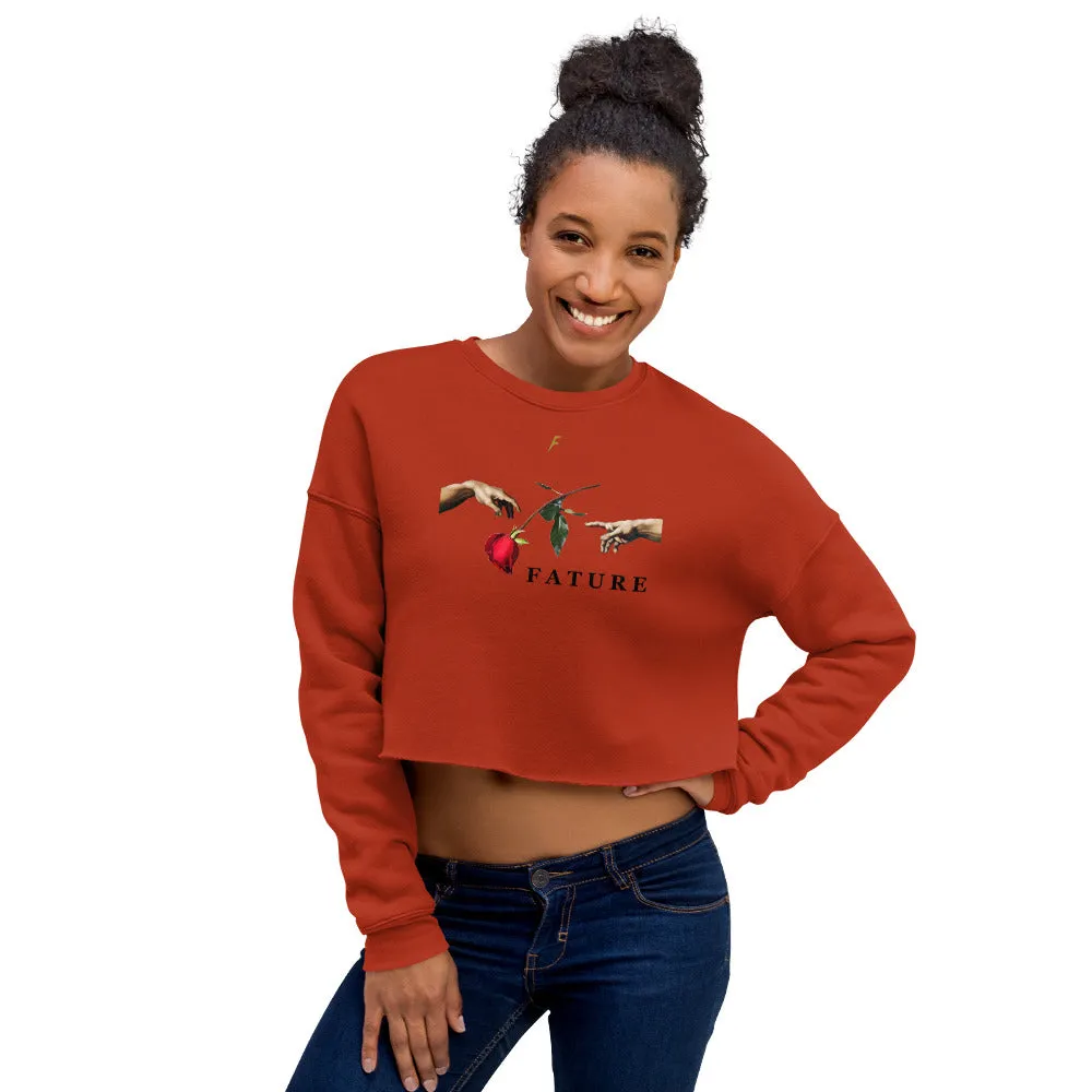 Women's "Hand of God" Fature Crop Sweatshirt