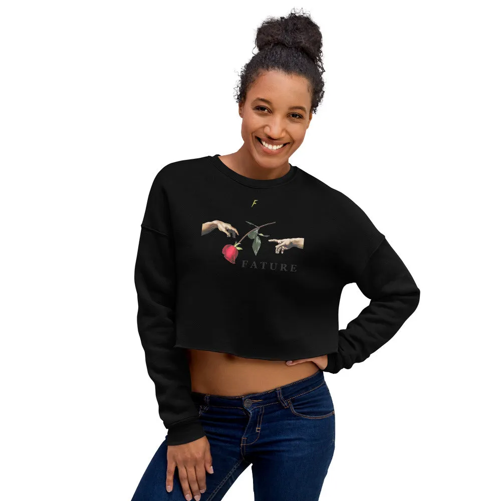 Women's "Hand of God" Fature Crop Sweatshirt